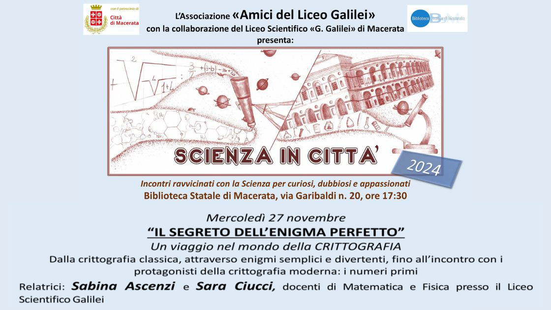 Scienza in città: incontri ravvicinati con la scienza per curiosi, dubbiosi e appassionati (edizione 2024). Terzo incontro